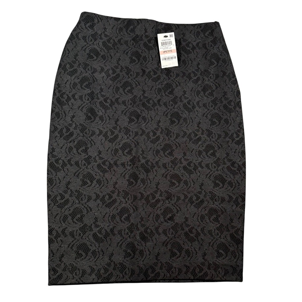 New Alfani Petite Pencil Skirt Gemstone Foil Lace  2 Whimsigoth Dark Academia